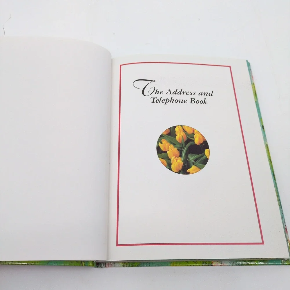 Tormont Vintage 1995 Floral Address Book Telephone‎ Nature Photography Hardcover